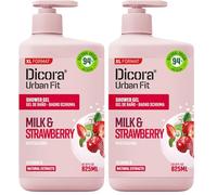 DICORA UF NOURISHING SHOWER GEL VIT B STRAWBERRY&MILK 825ML (Paquete de 2)