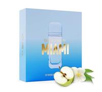 Dicora Urban Fit | Eau de Toilette SET MIAMI FOR HER+NECESER | Set Perfume de Mujer | Fresca y apetitosa | Manzana, Limón, Jazmín, Rosa Blanca, Almizcle | 150 ml