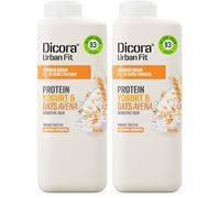 Dicora Urban Fit | Gel de Ducha Cremoso Proteins Yogur & Avena | Gel de Baño Hidratación Suave para Pieles Sensibles | Tamaño 400 ml (Paquete de 2)