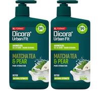 Dicora Urban Fit | Gel de Ducha Purificante Detox Té Matcha & Pera | Gel de Baño Suave e Hidratante | Minerales y Vitaminas para la piel |Tamaño 825 ml (Paquete de 2)