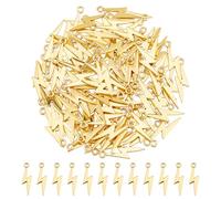 DICOSMETIC 100 dijes de relámpago de aleación de 27 x 7,5 x 2 mm, dijes de trueno, dijes tibetanos para hacer joyas, agujero: 2 mm, aleación