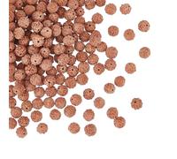 DICOSMETIC 150 cuentas Naturales de Rudraksha Redondas de Madera Sueltas de in de Bodhi Sin Teñir Dark Brown Cuentas de Oración Cuentas de Meditación para Y Mujeres DIY Fabricación de Joyas