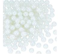 DICOSMETIC 150 Uds Cuentas Pequeñas de Opalita Cuentas de Piedras Preciosas Redondas Cuentas de Piedras de Ópalo Natural de 8mm Cuentas Sueltas de Bolas Blancas