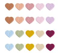 DICOSMETIC 20 uds. 10 colores de silicona focal perlas para bolígrafos corazón cuentas focales amor perlas de silicona coloridas cuentas de silicona para llaveros fabricación de llaveros Diámetro: 2