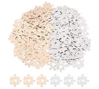 DICOSMETIC 200 Uds Rompecabezas de 2 Colores con Dijes de Corazón Dijes de Concientización sobre el Autismo Dijes de Amor de Corazón Relación Joyería Única Dijes Colgantes de Latón