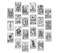 DICOSMETIC 22 Pieza 22 Estilos de Acero Inoxidable Vintage Tarot Card Colgantes Ion Magic Tarot Card Charms Good Luck Amulet Colgantes para DIY Joyería Craft Making