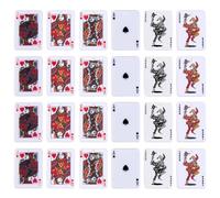 DICOSMETIC 24 piezas de 6 estilos de tarjetas de póquer colgantes a granel encanto acrílico J Q K as Joker colgante lindo rectángulo encantos para collar, pulsera, fabricación de joyas, manualidades