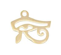 DICOSMETIC 5pcs Acero Inoxidable Ojo Egipcio Dorado de Horus Colgante Wedjat Ojo Colgante Antiguo Egipto Protección Joyería Amuleto Collar para Collar Pulsera Pendientes Fabricación