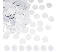 DICOSMETIC 600 piezas grandes lentejuelas planas redondas a granel de 28,5 mm lentejuelas de PVC plateadas para bordado, artesanía de costura para ropa, zapatos, vestidos, accesorios de costura DIY