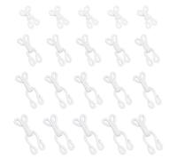 DICOSMETIC 80 uds. 4 tamaños de ganchos y ojales para coser ojales de gancho cierres de costura chapada en blanco gancho oculto para ropa sujetador de cuero grueso telas de fuelle profundo abrigos de