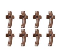 DICOSMETIC Cruz de madera con forma de corazón, 10 unidades, cruz de bolsillo a granel, de madera de nogal negro, regalo de aliento para orar, aferrarse a Pascua, mujeres y hombres