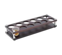 DICOSMETIC Soporte para vasos de chupito de madera con 12 agujeros, bandeja para servir vasos de tequila, soporte para vasos de whisky, base de vaso de chupito, para fiesta, bar, club, reunión