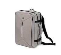 Dicota Backpack Dual Plus EDGE 13-15,6 pulgadas, mochila para portátil, bolsa de trabajo para llevar el portátil, funda moderna y ligera para portátil, gris claro