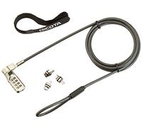 Dicota Candado de combinación de Seguridad Intercambiable T/N/W - Candado de Cable de Seguridad - Negro - 2 m