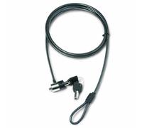 Dicota Cable antirrobo D30835 – Negro, acero, llave redonda, 2 m, 5,2 mm, 100 g