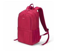 Dicota Eco Backpack SCALE 13-15,6 - Mochila ligera para portátil con acolchado protector y amplio espacio de almacenamiento - Hecha de PET reciclado - Roja