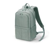 Dicota Eco Backpack SCALE 13-15,6 - Mochila ligera para portátil con acolchado protector y amplio espacio de almacenamiento - Hecha de PET reciclado - Gris