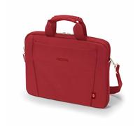 DICOTA Eco Slim Case Base 13-14,1 - Práctico maletín para portátil con Acolchado Protector, Rojo