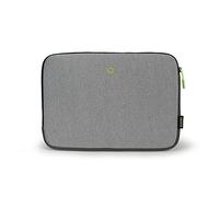 Dicota Skin Case 13-14,1 Pulgadas Flow, Funda para Ordenador portátil y Tableta, Funda de Neopreno elástico para portátil, Gris/Verde