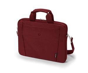 DICOTA Slim Case Base Bolsa para el Hombro para portátil y Tablet, Funda Ligera para portátil, Bolsa para portátil Slim Case Base, roja, para portátiles de 11-12,5".