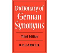 Dictionary of German Synonyms 3rd Edition Paperback