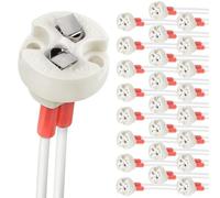 DiCUNO 24pcs bi-pin Base, G4, G6,35, Gy6,35, GX5.3 MR16, GZ4 MR11, halógena incandescente LED Socket Titular de la lámpara de cuerpo de cerámica (2 unidades)