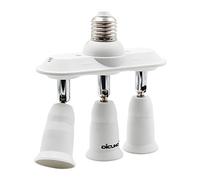 DiCUNO 3 En 1 E27 Adaptador De Enchufe, E27 Bombillas Led Portalámparas Normal Convertir Extensor Adaptador Con 360 Grados De Flexión Ajustable En 180 Grado