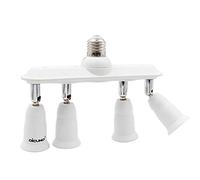 DiCUNO 4 En 1 E27 Adaptador De Enchufe, E27 Bombillas Led Portalámparas Normal Convertir Extensor Adaptador Con 360 Grados De Flexión Ajustable En 180 Grado