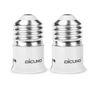 DiCUNO Adaptadore de E27 a B22, Adaptador de Base de Lámpara, Pack de 2