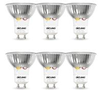 DiCUNO Bombilla LED GU10 5W, Equivalente halógena 50W, 400lm, luz cálido 2700K, No regulable, 220-240V, Ángulo amplio 120° Spotlight, Foco LED para interiores, Pack de 6
