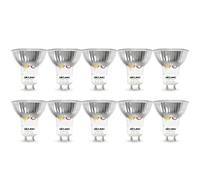 DiCUNO Bombilla LED GU10 5W, Equivalente halógena 50W, 400lm, luz cálido 2700K, No regulable, 220-240V, Ángulo amplio 120° Spotlight, Foco LED para interiores, Pack de 10