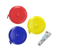 DiCUNO Cinta Suave y Retractil Cuerpo Sastre Craft Costura Tela Dieta Cinta De Medicion Portátil 60 Pulgadas /1,5 Metros(3 Colores)