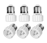 DiCUNO E27 a GU10 Adaptador de enchufe de 6 piezas, convertidor socket, portalámparas, Base de lámpara para bombillas LED, incandescentes o bombillas fluorescentes compactas