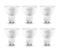 DiCUNO ProOE Bombillas LED GU10 5W, Equivalente 35W halógeno, CRI 98, Blanco frío 5000K, 340lm, Ángulo de proyección 35°, Foco LED GU10, Espectro completo, No regulable, 6 Piezas
