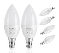 DiCUNO ProOE E14 bombilla LED 5W, 5000K Blanco Frío LED en forma de vela, Eequivalente 40W halógeno, 460LM, E14 C37 espectro completo CRI 98, no regulable, 100-240V, 6 Piezas