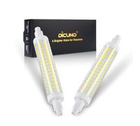 DiCUNO R7s LED 118mm, lámpara LED R7s 8.5W, Blanco Frío 6000K, 1000lm, equivalente halógeno de 75W, lámparas de lectura, no regulable, 230V, 2 Piezas