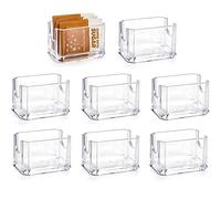 Dicunoy Juego de 8 soportes para paquetes de azúcar, acrílico transparente para cafetería, bolsa de azúcar clásica, contenedor de almacenamiento para mesa, restaurante, hotel, organizador de bolsas de