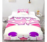 DICVXST Impresión 3D Amor incondicional Funda De Edredón Niñas 2 Piezas De Tacto Extra Suave 1 Fundas De Almohad Suave con Cremallera De Single(135x200cm)
