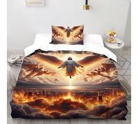 DICVXST Impresión 3D Apocalipsis Funda De Edredón Infantil/Juvenil 2 Piezas Microfibra 1 Fundas De Almohad Suave con Cremallera De Single（135x200cm）
