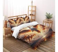 DICVXST Impresión 3D Apocalipsis Juego De Fundas Edredón Niñas 3 Piezas Microfibra 2 Fundas De Almohad Suave con Cremallera De King（220x240cm）