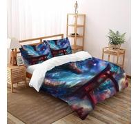 DICVXST Impresión 3D Dragón Celestial Juego De Fundas Edredón Niñas 3 Piezas Microfibra 2 Fundas De Almohad Suave con Cremallera De Double（200x200cm）