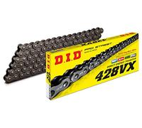 DID 428 VX138 Cadena para motocicleta, 138 eslabones (X-ring), con cierre de clip