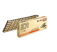 DID 428NZ Standard Motocicleta Cadena Oro / Negro Con 136 Miembros Y Cierre Clip