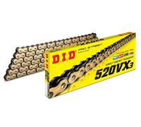 DID 520 VX3 Standard Motocicleta Cadena Sello Forma X Cierre Remaches Oro /