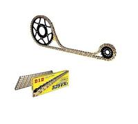 DID 525VX3 - Kit Transmisión Arrastre Cadena reforzada Piñon y Corona compatible con Suz-uki SV 650 S (1999-2009)