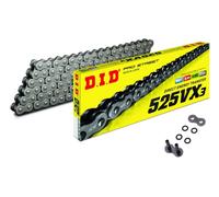 DID 525VX3 Motocicleta X - Cadena de Anillo Reforzado 525 Paso 118 Extremidades