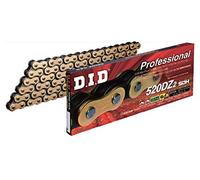 DID Cadena 520 dz2, 114 eslabones (estándar Oro), abierto con clip Candado