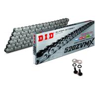 DID Cadena 520 Zvm-X Sello Forma X 108 Extremidades Cierre Remaches Negro