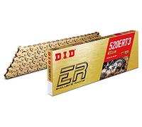 DID Cadena 520ERT3 (Oro y Oro) - Longitud: 116 eslabones con unión clip (RJ)