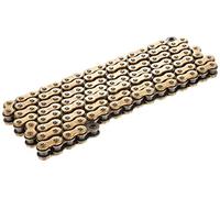 DID Cadena 520VX3 (Oro y Negro) - Longitud: 120 eslabones con unión clip (FJ)